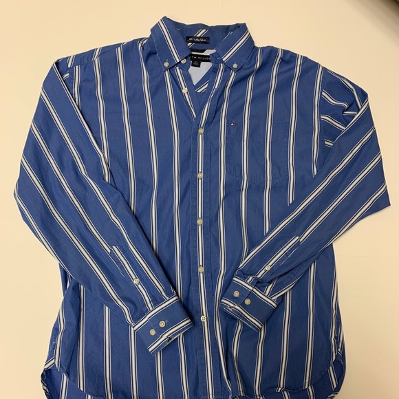 Tommy Hilfiger Other - Tommy Hilfiger 80s two-ply Button Up Blue